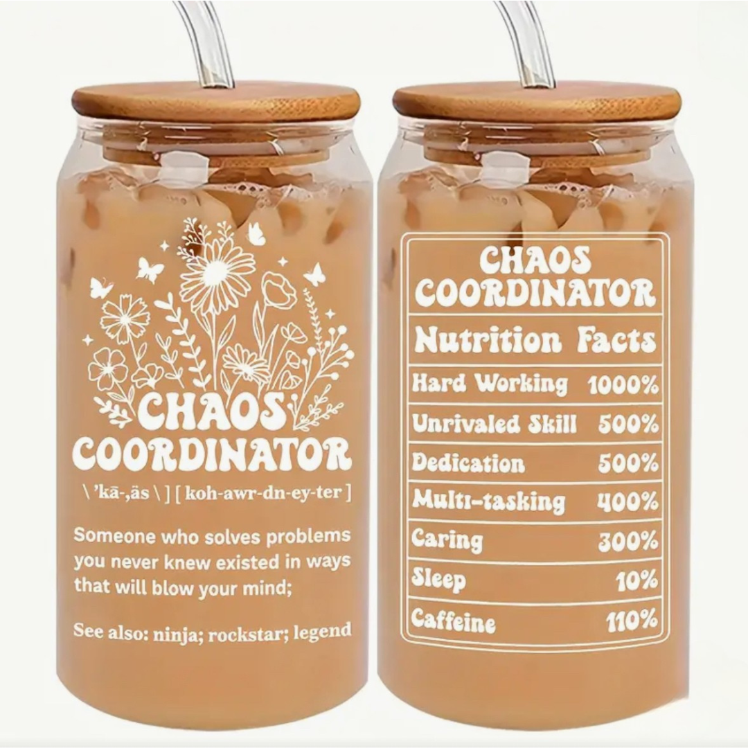 Can Glass Tumbler | Vaso de Cristal con Sorbeto Reutilizable 16 oz