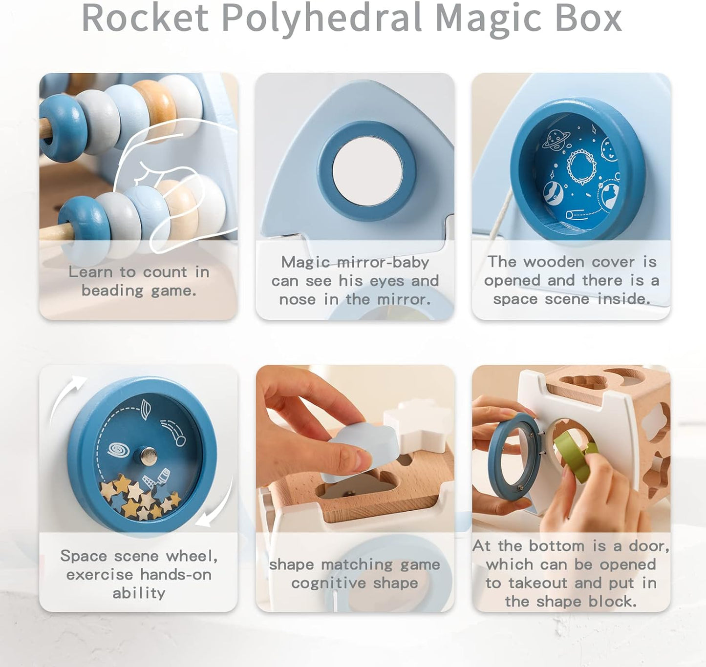 Rocket Wood Puzzle Toy